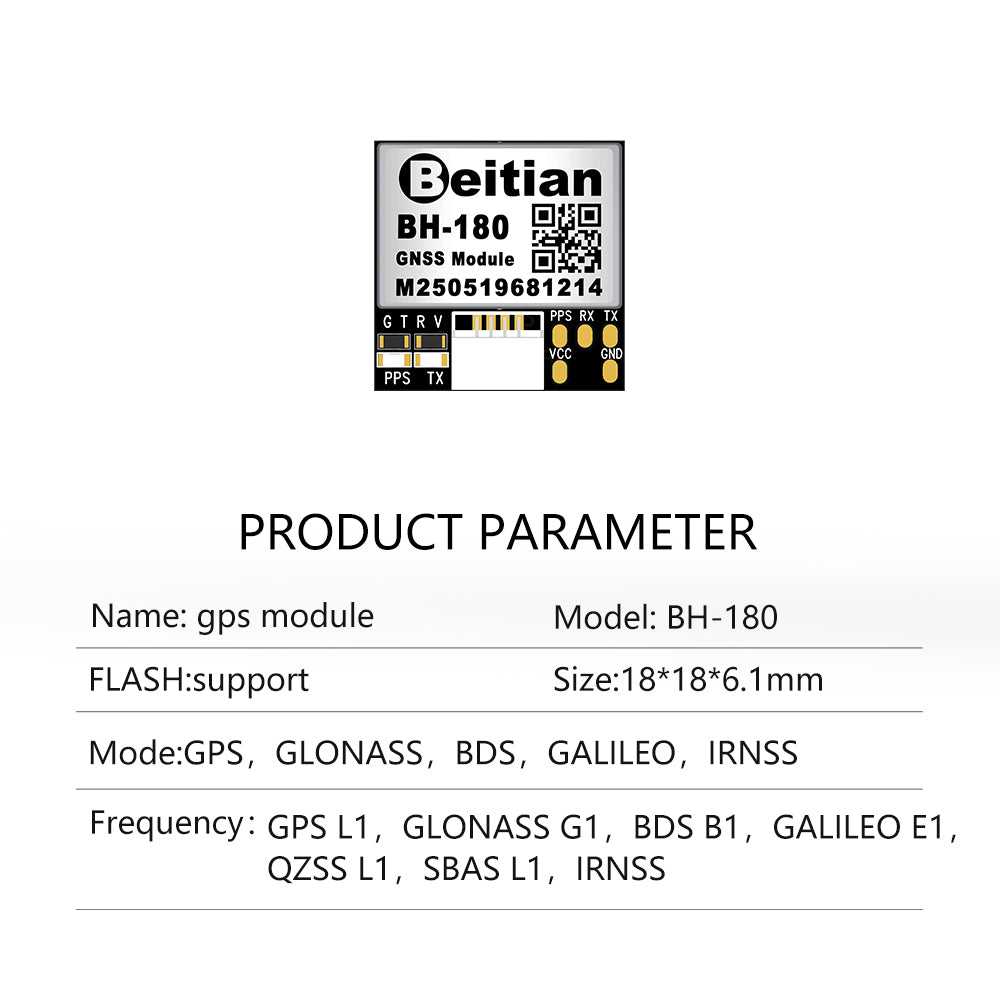 Beitian GPS module position BH-182 222Q 252Q fixed-wing cross-country return Beitian GPS module position BH-182 222Q 252Q fixed-wing cross-country return
